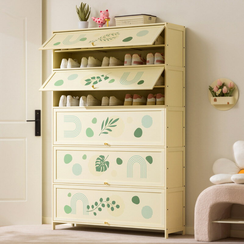 家庭用シューズボックス壁際ダストボックス着地収納ロッカーロッカー簡易靴棚ロッカー玄関収納アーティ..