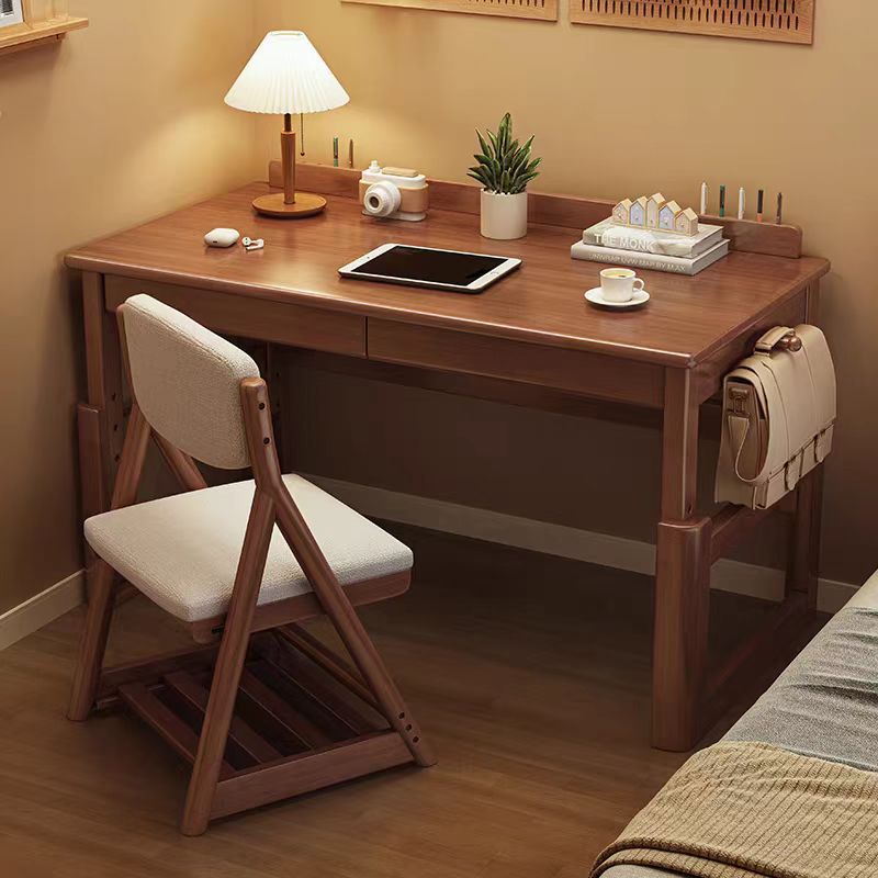 子供の机家庭用の机無垢材の昇降学習机簡易学生字を書く机と椅子一体パソコンの机