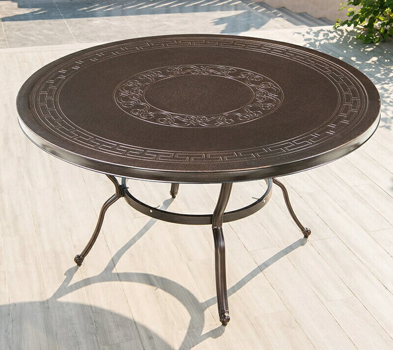 屋外のアルミ机と椅子の単テーブル屋外の庭庭レジャー鉄芸テーブル防水日焼け防止のバルコニー小さなテ..