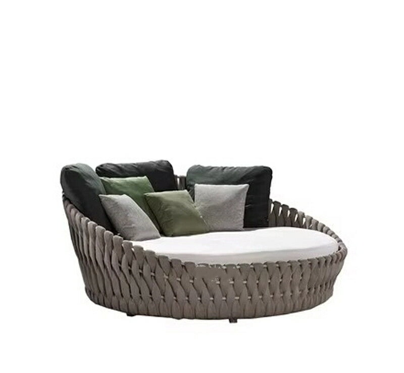 アウトドアヴィラプールベッド庭籐編みソファリゾートホテルペンションデッキチェアテーブルテラス日光..