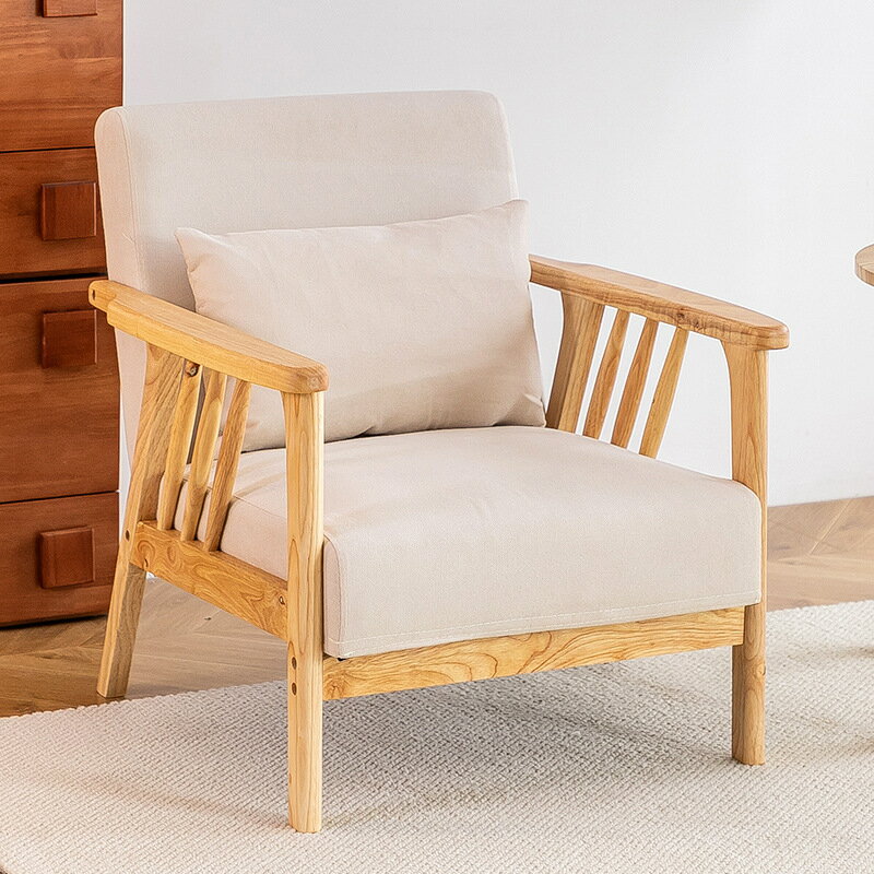 無垢材のレジャーチェアの小さい坪型の商談日本式の丸太のバルコニーの1人用の怠け者のソファチェアす..