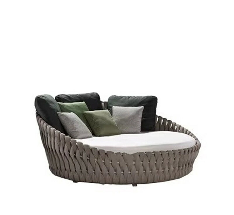 アウトドアハウスガーデンガーデンベッドテラスプール籐編みのソファーレジャーホテル民宿リクライニン..