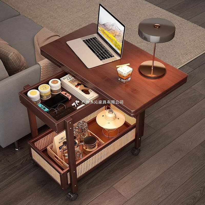 テーブルを折ることができます移働テーブル小坪型応接間家庭用ソファーベランダテーブル両用無垢材中古..