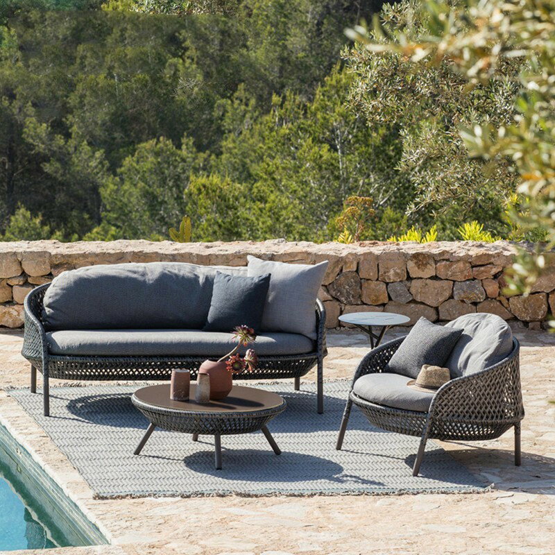 屋外のソファの椅子籐編みのソファ庭の籐の椅子屋外のバルコニー防水の日焼け防止ハイエンドのリクライニングチェアリビングルームのレジャーチェア