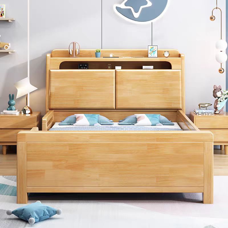 木製の木製ガードレール子供用ベッド1.0メートル男の子と女の子用ベッド1.2メートルシングル用ベッド家庭用小型タイプの看護ベッドです