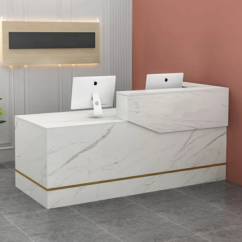 レジシンプルモダン美容院カウンター服のお店カウンターテーブルのお店小さな会社の受付カウンター