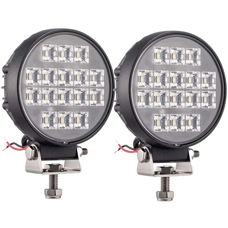 【24W】丸型 LED 作業灯 広角 直径92mm 24W 補助灯 6000K 広角作業灯 トラック トラクター 船舶 トレー..