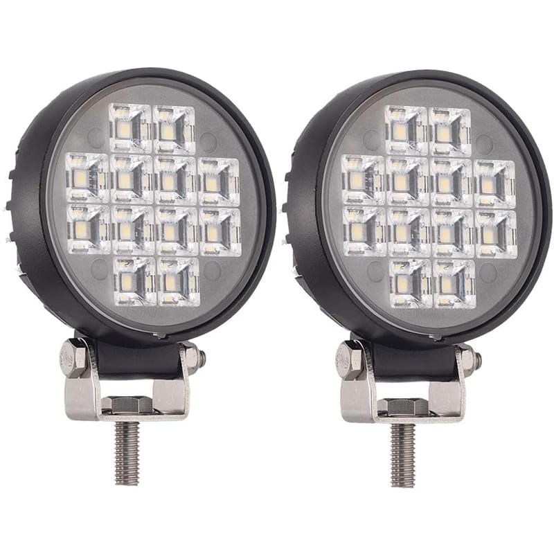 【18W】丸型 LED 作業灯 広角 直径78mm 18W 補助灯 6000K 広角作業灯 トラック トラクター 船舶 トレー..