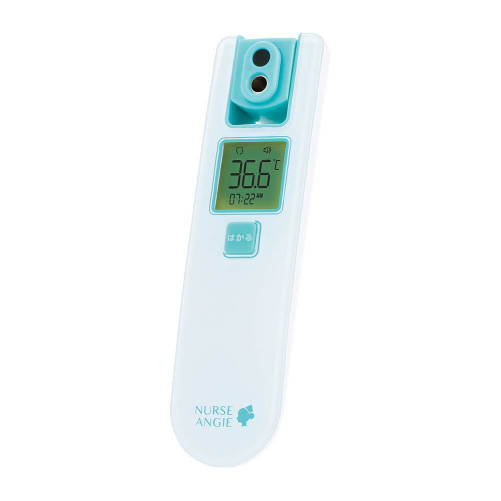 ● 距離センサー付きなので、「はかる」ボタンを押しておでこに体温計を近づけていくと、適正な距離で自動で検温ができます。 ● Bluetooth機能付きモデル。 ※ おでこの温度を測って、口の中の温度（舌下温度）に換算するタイプの体温計です。個人差はありますが、脇下に挟むタイプの体温計より、検温結果が高くなる場合があります。 ※ 予め本器で測定した平常時の体温を知ったうえで、検温してください。 ※ おでこからの放射熱を測って体温に換算表示する製品です。皮膚に向けて光や電波を照射する製品ではありませんので、安心してお使いください。販売名非接触式体温計 CR 医療機器認証番号303AFBZX00063000 医療機器クラス分類管理医療機器（クラス2） 測定モード体温（舌下温度に換算）物体表面温度（実測温度） 体温測定範囲（測定部位：額）+34.0〜+43.0℃ 体温測定確度±0.2℃(+35.5〜+42.0℃、+15〜+35℃ 環境)±0.3℃ (上記以外) 物体表面温度測定範囲0〜+100.0℃ 物体表面温度測定確度±4%または±2.0℃のどちらか大きい値 最小表示単位0.1℃ 測定結果保存数最新30件 パワーセーブ機能約1分間無操作状態で自動的にパワーセーブモード 使用温湿度+10.0 〜 +40.0 ℃、 15〜85%RH (但し、結露のないこと) 保管温湿度-25.0 〜 +55.0 ℃、85%RH以下（但し、結露のないこと） 電源単4形乾電池×2本 寸法約(W) 41×(H) 153×(D) 26.5 mm 重量約84g（電池含む） 付属品取扱説明書(保証書付)、添付文書、収納ケース、単4形乾電池×2本、Bluetoothデータ通信機能スタートガイド