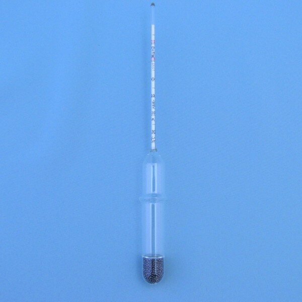 東亜計器 日本酒度計 ツバ付 鉛玉 F-1309 （-30～+25）