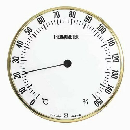 クレセル 乾式サウナ用温度計 SA-300 （0～150℃、Φ300mm）