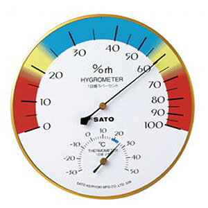 SATO 佐藤計量器 メロディー温湿度計 1412-00 （-30～50℃）