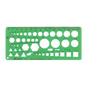 シンワ測定 テンプレート TJ-1 ボルトナット定規 66026