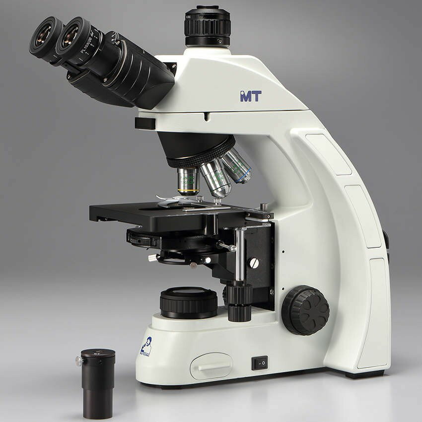 【見積対応】 メイジテクノ 位相差顕微鏡 三眼 （Cマウント） 0.35×レンズ入 MT-53/35