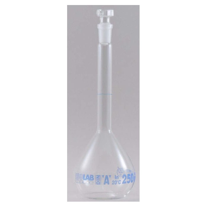 ISOLAB メスフラスコ 白 250ml