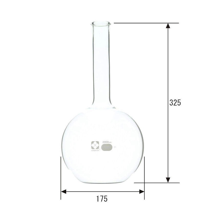 柴田科学 平底フラスコ 2000ml