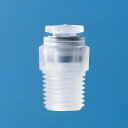 サンプラテック ケミフィット C1 スルーコネクター(ねじ部回転) ETC6-R1/4-C1(5個入) 10043 1組(5個)(4)