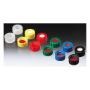 サンプラテック ロボスクリューキャップ カラーキャップ ブラック PTFE/シリコン (100個入) 16932 1組(100個)(4)