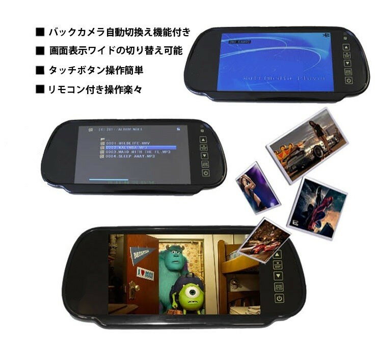 �롼��ߥ顼��˥��� TFT/LCD�ѥͥ���� ���֥롼���饹�ߥ顼���� �Хå�����鼫ư�ڴ�����ǽ�� ��⥳����° ���å��ܥ��� 7����� LST-700H