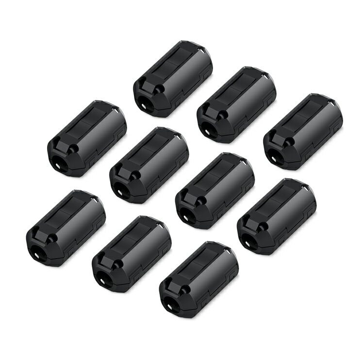 【10個セット】ノイズ抑制フィルター φ3.5mm/5mm/7mmの3種類 ノイズ抑制 安定伝送 地デジ干渉 カーナビ干渉などに 取付簡単 LST-UFCSET10