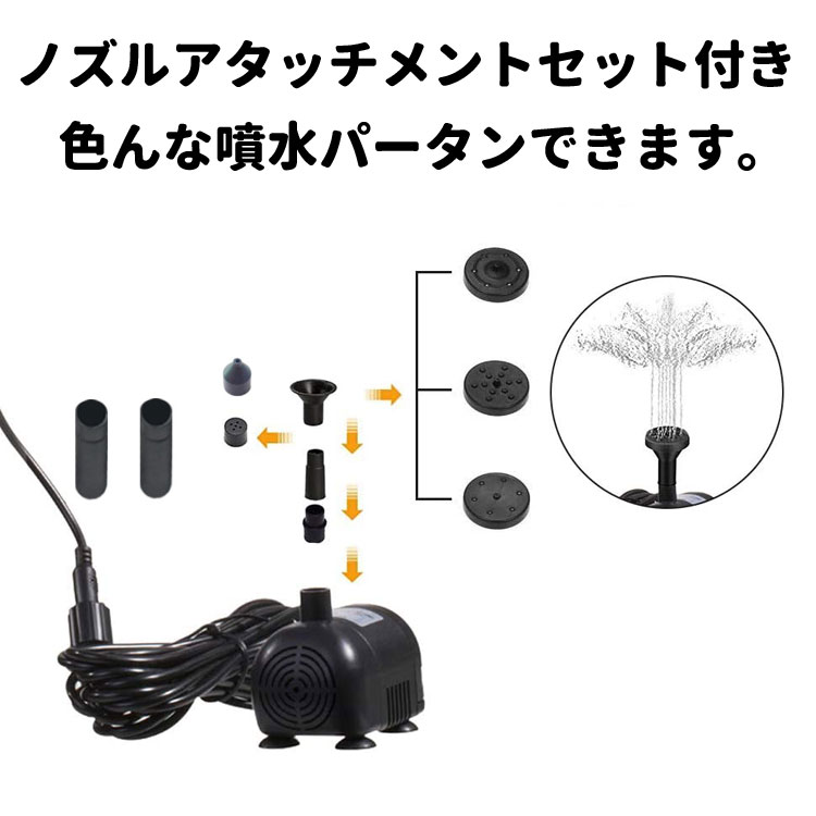 ソーラー噴水ポンプLEDライト付きソーラーパネル太陽光発電蓄電夜間使用可能ガーデン用にLEDライト付き夜間点灯LST-SDBL280