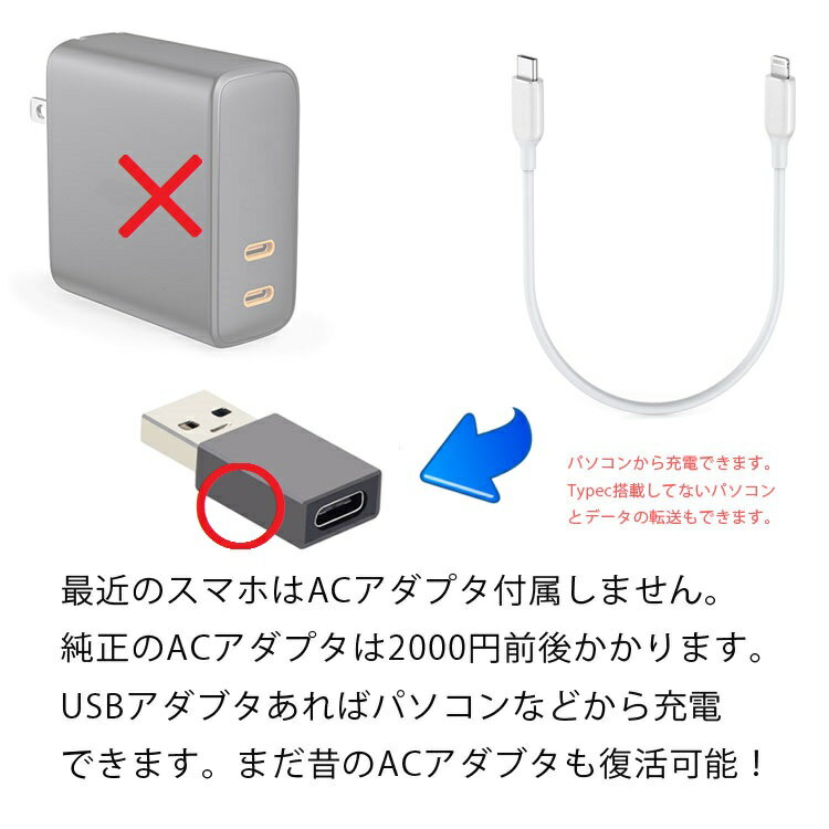 USB Type C 変換アダプタ USB3.0 USB C (メス) to USB A (オス) 変換アダプタ 超小型 超軽量 高速データ伝送 過充電発熱防止 OTG変換アダプタ LST-U32TYCMS