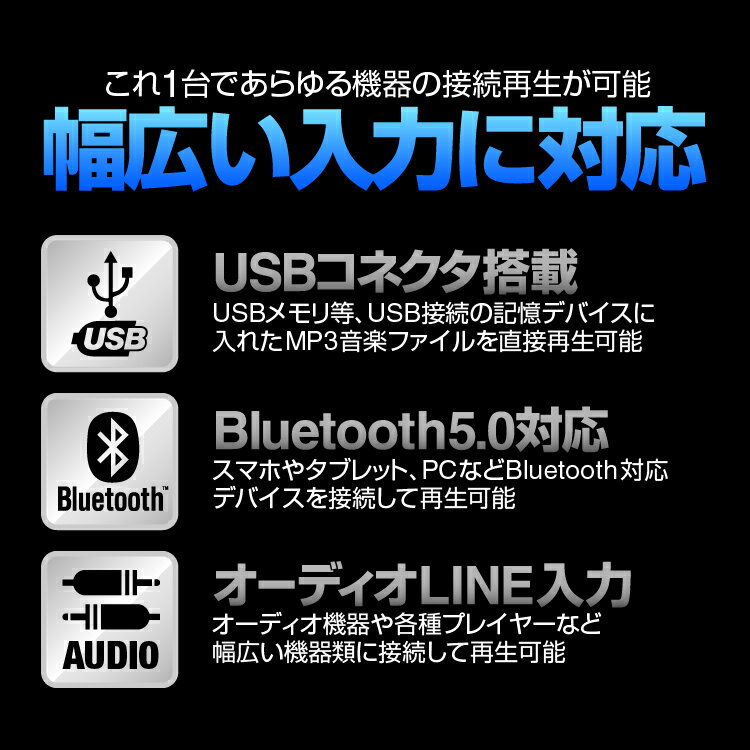 デジタルアンプオーディオアンプ70W+70W最大出力600WBluetooth5.0USBメモリHifiステレオデュアルマイク端子付きLST-LPAK55