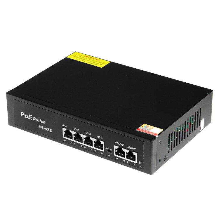 PoEスイッチングハブ PoE対応端末を一括接続 PoE4ポート+UPLINK2ポート 最大30W 最大伝送250m LST-POESWT42
