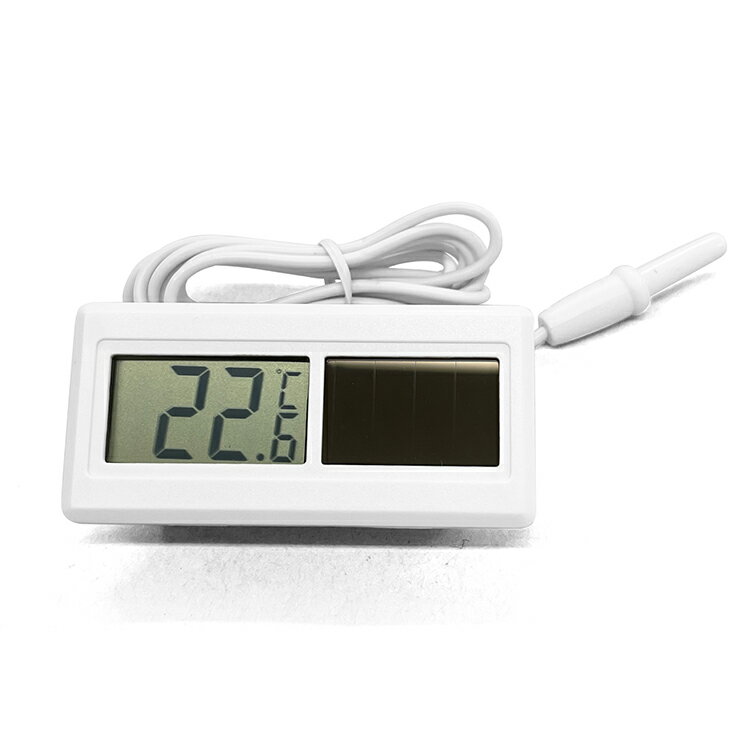 ソーラー電池温度計 蛍光灯も対応 IP68防水 -20℃-80℃ LR44電池内蔵 2WAY給電 精度0.1℃ センサーコード94cm LST-STMDST50