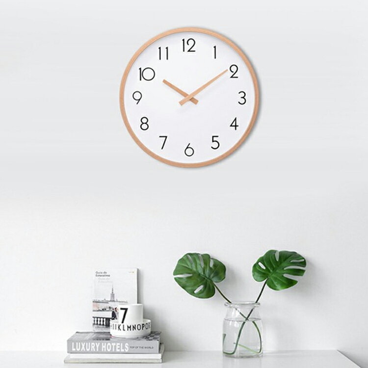 掛け時計 ナチュラル 木目調のシンプルなデザイン 壁掛け時計 静音ムーブメント クオーツ式 丸型 LST-WWCLC30