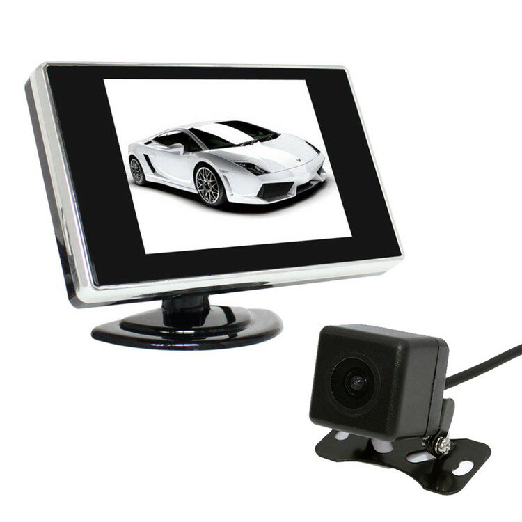 バックカメラセット 3.5インチ オンダッシュモニター 超小型防水CCDバックカメラ 12V専用 お得なセット LST-OMT35B021