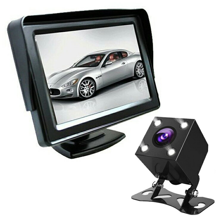バックカメラセット 高画質CCDカメラ お買得セット 4.3インチオンダッシュモニター LST-OMT43BK006