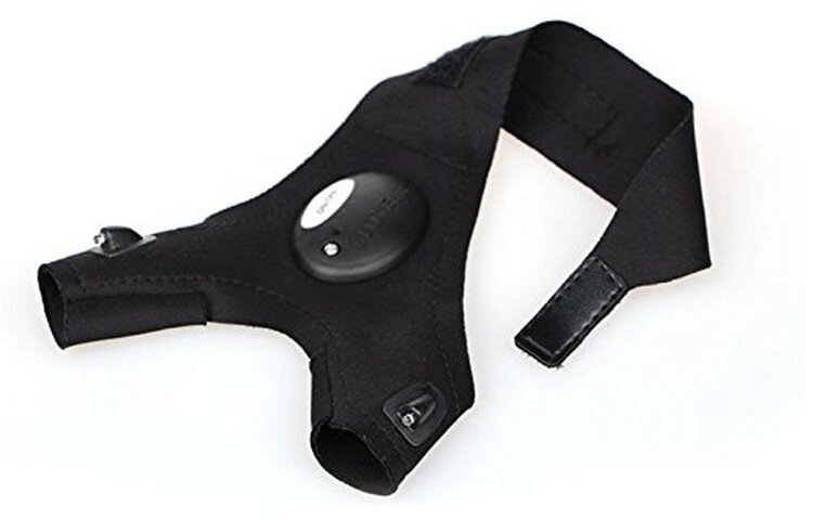 LEDライト付きグローブ 高輝度LED2灯が手元を照らす！ 右手用 夜釣りや夜間作業などに 光って便利！ LST-GL3303