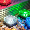 アイスキューブ型ソーラーLEDライト 七色に輝く 防水仕様 ソーラー充電 光センサーで自動点灯 省エネ 庭 庭園 店舗 お祭り イベント会場 装飾用LED LST-SICELED01
