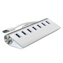 USB3.0 高速・安定データ転送 7ポートHUB 最大5Gbps Windows MacPro MacBookAir対応 アルミ製 シルバー LST-U3HU...
