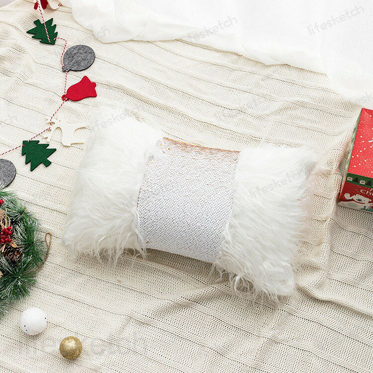 クリスマス クッションカバー 45x45cm 装飾クッション 刺繍 サラサラ肌触り ふわふわ 柔らかい 枕カバー 贅沢 おしゃれ 座布団カバー ソファ背当て 北欧 ソファ 寝室 リビングルーム 業務用 旅館 家庭用 オフィス 椅子 車内 [3]