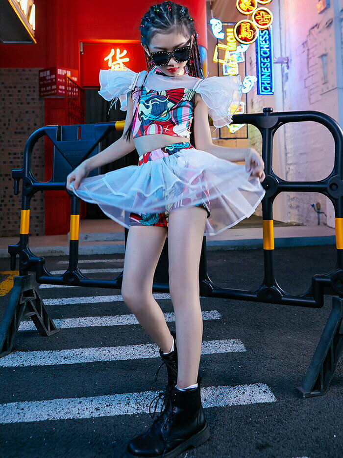 ダンス衣装 キッズ ヒップホップ ステージ衣装 子供 ジャズダンス ガールズ 女の子 ガールズ セットアップ スカート jazz ジャズダンス HIPHOP 上下セット ステージ衣装 原宿系 練習着 応援団 演出服 K-POP jazz サマーキャンプ ダンス初心者 ダンス発表会 団体服 120-170cm