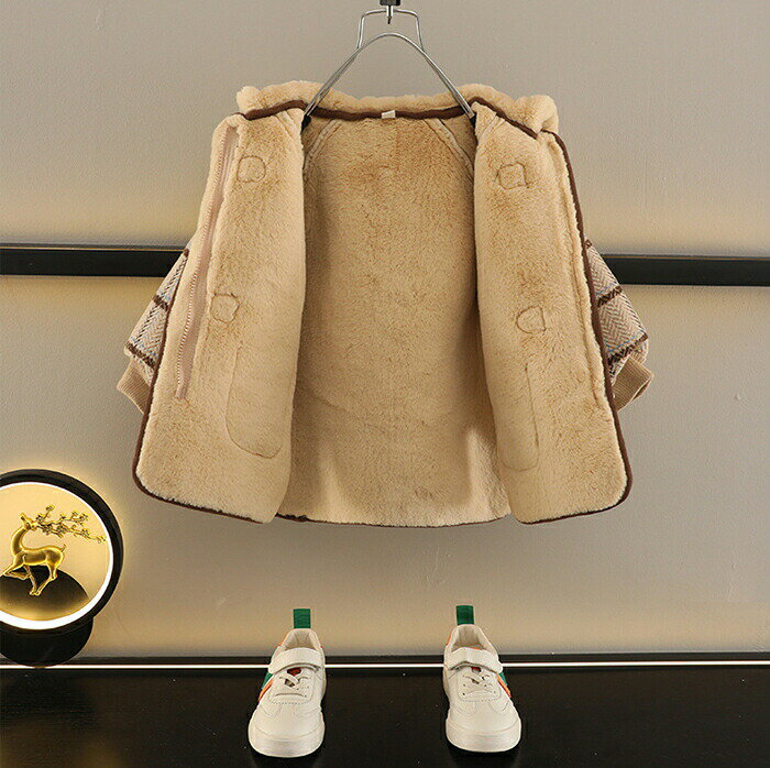 キッズ アウター 女の子 男の子 防寒 冬服 裏ボアコート ジャケット 子供服 厚手コ...