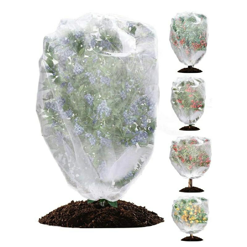 ジッパー付き 防虫ネット 植物保護袋 ファスナー付き 野菜栽培 園芸用ネット 網 鉢植え用 防鳥ネット ..