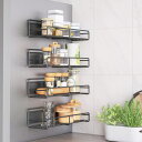 マグネット スパイスラック 冷蔵庫サイドラック 調味料ラック マグネット 台所 キッチン 調味料 スパイス スパイス置き 調味料棚 キッチン収納 便利グッズ 収...