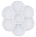 VIEAURA 絵画 パレット プラム型 7ヶ所の凹皿 水彩 油絵 絵の具 水彩パレット 絵の具パレット プラスチック (ホワイト)(3)