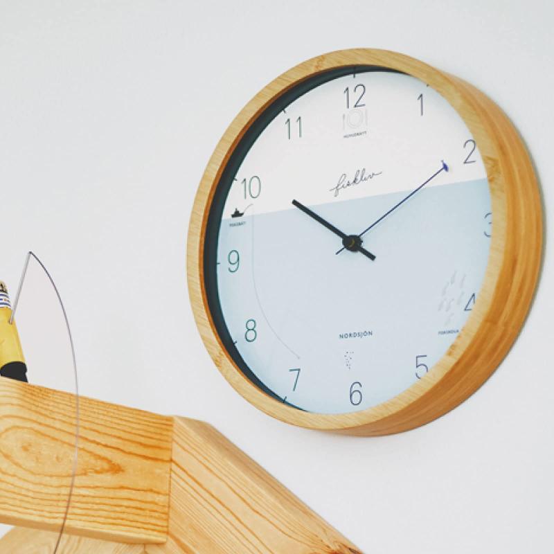 インターフォルム 掛け時計 電波時計 CL-3027 フィスクリヴ 魚 直径25×奥行5 電波ステップムーブメント