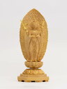 極小仏 馬頭観音 14.2cm(木製:ツゲ 金泥仕上)_観世音菩薩 仏像 フィギュア 木彫り 置物(GSBばとうかんのん