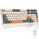MAGIC-REFINER ゲーミングキーボード ワイヤレスBluetooth+2.4G連続 Type-C+USBレシーバー 無線 小型 100キー ホットスワップ テンキー付き ゲーミング、オフィス用 Windows Mac iPad iOS Andr
