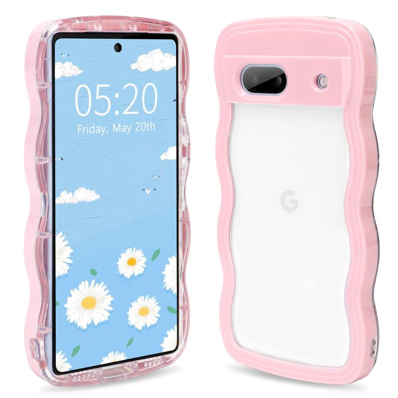 【Newnugds】Google Pixel8 ケース グーグルピクセル8 ケース 韓国 おしゃれ シンプル 波状エッジ 透明 2in1 pixel 8 ケース 創意 個性 超軽量 可愛い 女子向け Pixel8 スマホケース 指紋防止 擦り傷防止