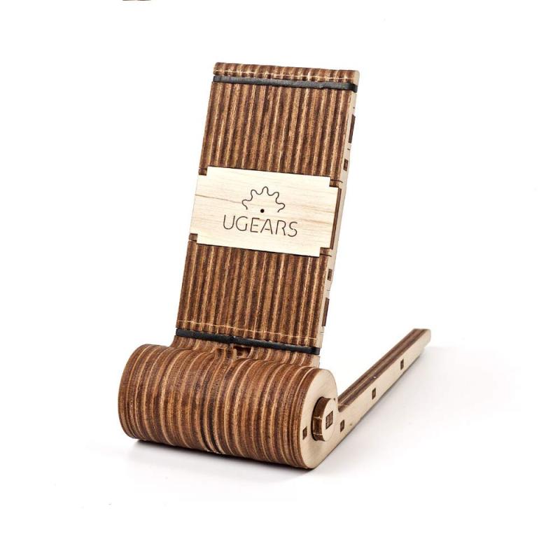 Ugears スマホホルダー 木製 組立 おもちゃ スマホスタンド 木製パズル 模型 手作り 大人 高齢者 接着..