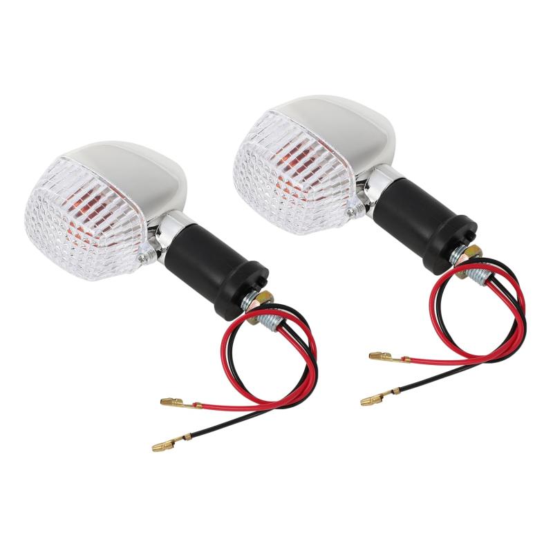 (nakira) 4個組 or 2個組 カワサキタイプ ウインカー 黄色レンズ or クリアレンズ メッキボディ 汎用 バリオス エストレヤ W400 W650