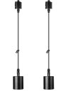 1灯用ペンダントソケット 電球ソケット シンプル ダクトレール用 おしゃれ 真鍮 led/E26電球対応 アンティークレトロ 照明器具 吊り下げ ダイニング 玄関 寝室 カフェー ブラック2個入 照明