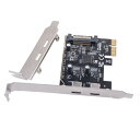 CY カード タイプ A USB3.0 バックパネル ソケット & デュアル USB3.1 タイプ C USB-C - PCI-E Express カード アダプター ASM3142 VL822(2)