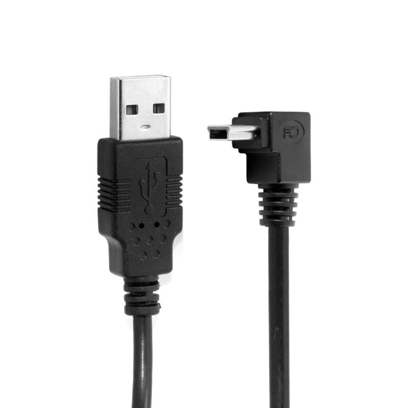 ChenYang Mini USBケーブル USB 2.0オスからミニUSB 5ピンオス 90度直角充電 データ転送延長ケーブル 1.8M